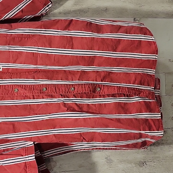 Vintage Gitano Sports Casual Stripe Short Sleeve Button Down Shirt Size M Unisex - Picture 3 of 9